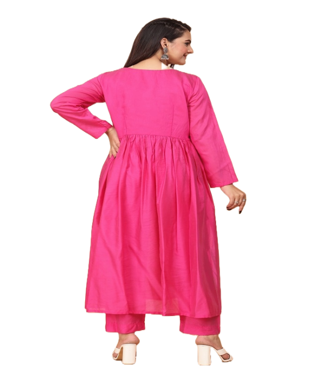 Pink Kurti With Pant - Image 5