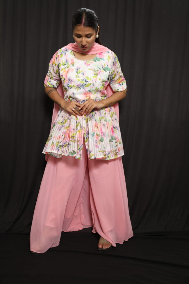 Peplom top with plazo pant - Image 2