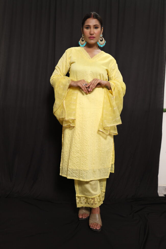 YELLOW KURTI SET - Image 7