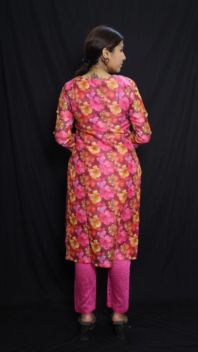 chanderi cotton kurti set - Image 4