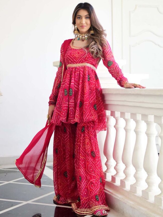 BANDHANI KURTI SET