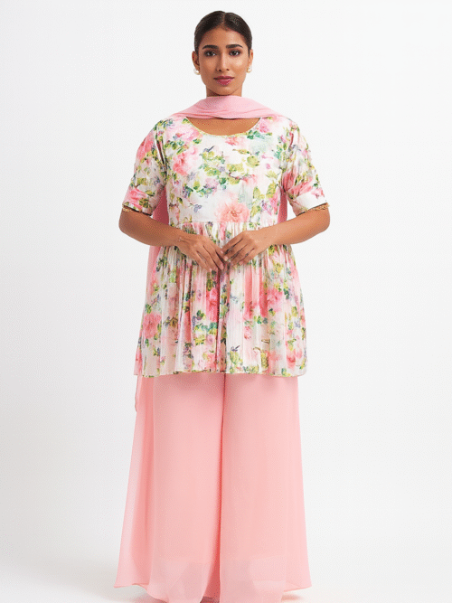 Peplom top with plazo pant